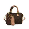 2026 Nueva Bolsa Boston de Lona Estampada Colorida de Gama Alta, Bolso Cruzado Versátil de Lujo Ligero a la Moda para Mujer