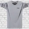 Camiseta de Manga Larga para Hombre de Otoño de Edad Media Cuello Redondo Holgada Talla Extra Grande Ropa de Otoño Camisa Básica para Hombres Gordos