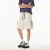 Nuevos Shorts de Verano para Hombre, Color Sólido, Bolsillos Grandes, Pantalones Casuales Finos y Sueltos, Estilo Ropa de Trabajo Juvenil, Shorts a la Rodilla