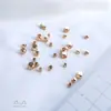 Cuentas Cuadradas Pequeñas Rellenas de Oro de 14K, Cuentas Dispersas, Cuentas Cubo Cuadradas con Esquinas Cortadas, Joyería para Cuerda Hecha a Mano para DIY, Accesorios para Pulseras y Aretes
