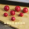 Partículas de Cristal de Cinábrio Areia de Sangue Contas de Areia Vermelha Areia de Cristal Contas Redondas Contas Soltas Acessórios para Joias DIY Produtos Semi-Acabados Atacado