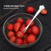 Tenedor de flor de acero inoxidable venta directa de fábrica tenedor de fruta chapado en titanio tenedor de postre creativo cuchara de café tenedor de dos puntas con forma de flor