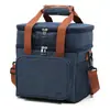 Bolsa térmica para el almuerzo para comercio exterior, bolsa para el almuerzo, bolsa para el almuerzo, trabajadores de oficina con lonchera, bolso de mano, algodón con papel de aluminio, bolsa gruesa con aislamiento