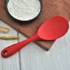 Cuchara de Silicona de Color Sólido para Arroz para Uso Doméstico, Espátula de Arroz Antiadherente Que No Dañará el Recipiente Interior, Cuchara de Cocina, Suministros de Cocina, Olla Arrocera