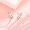 Arete de hebilla de cola de pez incrustado de diamantes moda transfronteriza de Amazon arete para mujer personalidad pequeña ballena sirena aretes para regalo de novia