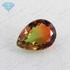 Huagang Gem Turmalina Sintética em Forma de Pêra Pedra Nua Melancia Atacado Gema Gradiente de Cor em Forma de Gota BX03