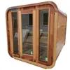 Preço de Fábrica Shangke Sauna a Vapor Seco para 6 Pessoas Cedro Vermelho/Tsuga/Pinheiro Branco Beleza Fitness Sauna de Luxo para Exterior