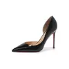Stock Listo Dropshipping Enviado desde Huizhou Tacones Altos Huecos Laterales Suela Roja Stilettos Planos Zapatos de Salón Femeninos