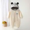 Roupas para Bebê Recém-Nascido, Roupa de Exterior Dupla Camada para Outono, Macacão Super Fofo para Primavera e Outono, Macacão de Outono para Bebê Menino de Poucos Meses