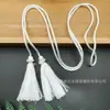 Decoração de Corda com Borla de Pérola Tecida à Mão Estilo Étnico Roupa Traje Antigo Gravata de Cintura Corda com Laço