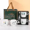 Taza de Cerámica Taza Doble Caja de Regalo Juego de Tazas de Café Souvenir Promoción de Negocios Regalo para Evento de Inauguración Taza de Agua