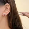 Pendientes Retro Ancora Corazón Rojo Hueco para Mujer, Pendientes Versátiles de Moda y Alta Gama, Pendientes Personalizados de Lujo Ligero para Año Nuevo