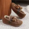 2026 Nuevas Zapatillas de Algodón con Lazo de Gato Pequeño para Mujer Otoño/Invierno Zapatillas de Casa para Interior Zapatillas Cálidas de Felpa y Piel Invierno