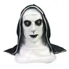 Adereço de Cabeça de Freira Luminoso para Conjurar Horror Adereço de Cabeça de Horror de Halloween Máscara de Horror Luminosa Thriller