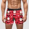 AliExpress Amazon Transfronterizo Regalo de Navidad Año Nuevo Ropa Interior para Hombre Seda de Leche Cintura Media Alta Elasticidad Alta Transpirables Pantalones Cortos
