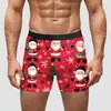 Aliexpress Amazon Regalo Navideño Transfronterizo Año Nuevo Ropa Interior para Hombre Pantalones Cortos de Seda de Leche de Cintura Media Alta Elásticos Transpirables
