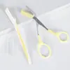 Tijeras para Recortar Cejas, Pequeñas Tijeras de Belleza para Cejas, Recortador, Acero Inoxidable Puntiagudo Pestañas Postizas, Tijeras para Cejas Elegantes Especiales para Maquillaje
