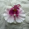 Cabeça de Flor de Orquídea Phalaenopsis Artificial, Textura de Película Impressa em 3D, Buquê Exquisito para Decoração de Casamento e Lembrança