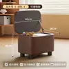 Banqueta para Uso Doméstico, Banqueta para Trocar Sapatos na Entrada, Banqueta com Armazenamento, Banqueta de Mesa de Centro para Sala de Estar, Banqueta para Apoio dos Pés do Sofá, Banqueta Baixa, Madeira Maciça Resistente