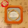 Pulsera para Mujer Color Arena Dorada Cuentas de Sandía Latón Chapado en Oro Cuentas Redondas Cuentas de Buda Pulsera Versión Coreana Cuentas de Transferencia Joyería al por Mayor