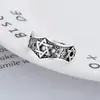 Anillo de Estrella de Seis Puntas Hueca Tridimensional Vintage Desgastado de Plata de Ley S925 Yunchaoxuan Estilo Punk Moderno Anillo Abierto