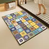 Tapetes de Chão para Banheiro Estilo Americano com Azulejo, Tapetes de Chão Absorventes de Lama de Diatomáceas, Resistentes a Manchas Domésticas, Tapetes Antiderrapantes de Fácil Manutenção, Tapetes Laváveis para Pés