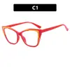 Gafas de Sol para Exteriores de Ojo de Gato de Nuevo Color Contrastante Transfronterizas, Mismo Estilo que las Celebridades de Internet, Moda para Fotografía Callejera, Gafas de Sol Esenciales