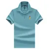 Camisa Polo Masculina de Manga Curta com Gola e Bordado de Cavalo Verão Meia-idade Pai Trabalho Diário Top Casual Multicor t