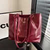 Bolsa de axila de mano estilo japonés 2025 Bolso tote para mujer Bolso para mujer Bolso de hombro de gran capacidad Estilo casual Normcore