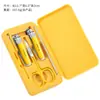 Cortauñas transfronterizos set de 5 piezas anti-salpicaduras herramientas caseras para uñas cortauñas lima de uñas cuchara para el oído tijeras para cejas traje