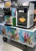 Máquina de Sorvete para Exterior para Barracas Móveis, Fabricador de Sorvete Não Elétrico, Máquina de Sorvete de Casquinha Pequena Totalmente Automática Comercial