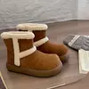 Botas de nieve de terciopelo grueso, cálidas, antideslizantes, suela gruesa, para mujer, estilo nuevo 2026, invierno, que aumentan la altura, retro, zapatos de algodón del noreste