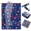 Papel Copia Bandera Americana Wx316 17g Papel de Regalo Dulces a Prueba de Humedad Papel de Envoltura Decorativo Estrellas Rayas Papel Perlado