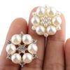Strass pérola flor coração margarida crianças diy acessórios de cabelo feitos à mão liga disco diamante fivela jóias acessórios atacado