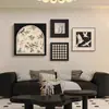 Pintura Decorativa de Sala de Estar de Alto Padrão Estilo Vintage, Mural de Arte Abstrata para Parede de Fundo de Sofá, Pintura Pendurada Combinada Retro Francesa