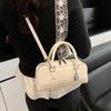 Bolsa Boston Nicho da Moda Deste Ano Bolsa de Mão Cor Sólida Moderna Bolsa Travesseiro Texturizada Coreana Cor Sólida Transversal