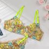 Europa y Estados Unidos Amazon hermoso comercio exterior nuevo conjunto de ropa interior sexy de flores bordadas de tres puntos transfronterizo al contado toma real