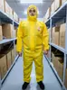 Traje de protección química altamente transparente con sello de goma, resistente a ácidos y álcalis, anticorrosivo, adecuado para sitios de construcción y protección química, traje de una sola pieza con logo personalizado