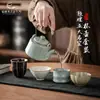 Museo de la Taza y la Tetera de los Cinco Hornos Famosos de Dunhuang Set de Té de Alta Gama Cultural y Creativo Regalo para Ancianos y Líderes para el Año Nuevo
