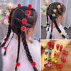 Combinação de Corda de Cabelo de Pelúcia Rosa Macio para Meninas, Argola de Cabelo, Acessórios de Cabelo com Bolinha de Cabelo Macia Dourada para Bebê