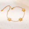 Pulsera de Acero Titanio Dorado Incrustada con Turquesa Pulsera Mariposa Cubana de Acero Inoxidable Joyería de Moda Simple Europea y Americana Venta al por Mayor