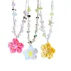 Collar de cuentas florales dulce y colorido inspirado en la dopamina para mujer, perfecto para la primavera, creando un look soñador y etéreo, una cadena para la clavícula única y elegante