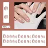 Unhas Cat-Eye Feitas à Mão Pré-Moldadas com Gradiente Dinâmico Ice Mist, Simples e Versáteis, Estilo Ins Europeu e Americano, Unhas Usáveis Removíveis, 30 Peças