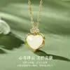 Collar de Jade Hetian Natural para Mujer, Cadena de Clavícula S925 de Plata de Lujo Ligero Nicho Colgante al por Mayor para Novia