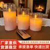 Copo Transparente Controle Remoto Vela Eletrônica Chama Simulada Luz de Atmosfera Led Festa de Casamento Decoração de Casa Luz Sem Chama Aberta