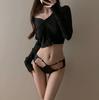 Meizi Elegante Sexy Underwear Virilha Aberta Livre Lace Temptation G-string plus size T-pants Casa plus size Sexy Underwear