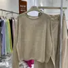 Suéter Tejido de Hilo de Papel Japonés de Alta Gama Sin Costuras para Mujer Hong Kong y American Apparel Modelo Nuevo 2026 Color Sólido Transpirable Top de Manga Raglán
