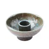 Portavelas Cerámico Simple Transfronterizo Bandeja de Aromaterapia Soporte Creativo de Madera Sagrada Peruana con Esmalte de Horno Estufa de Aromaterapia Bandeja