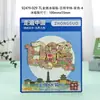 Ímãs de geladeira Rizhao com fontes metálicas, lembranças de viagem, produtos culturais e criativos da moda, presentes no atacado