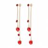 2025 Aretes Coreanos Simples de Nicho con Borla de Cuentas Redondas Largas y Diamantes, Modernos, Elegantes, Versátiles